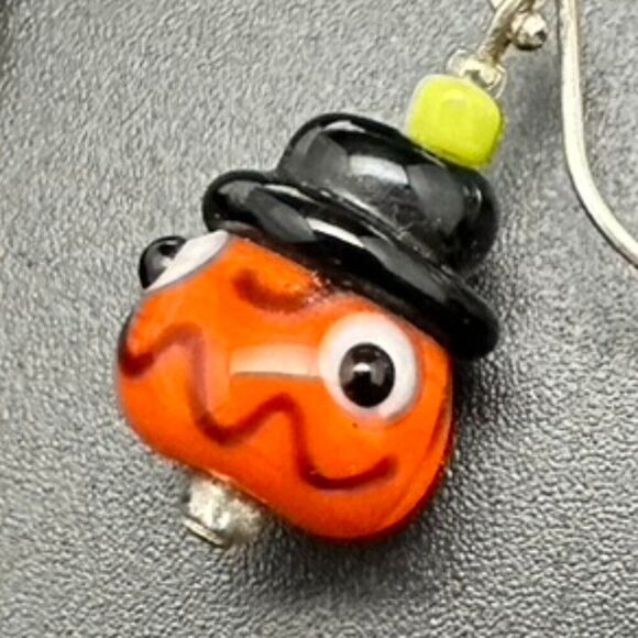 Fall Halloween Ghost & Pumpkin Jackolantern Earrings - lot bundle set - Picture 5 of 5